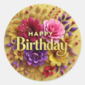 Gele bloemen Sticker