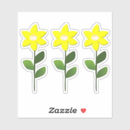 Gele bloemen Sticker