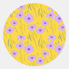 Gele Bloemen Stickers