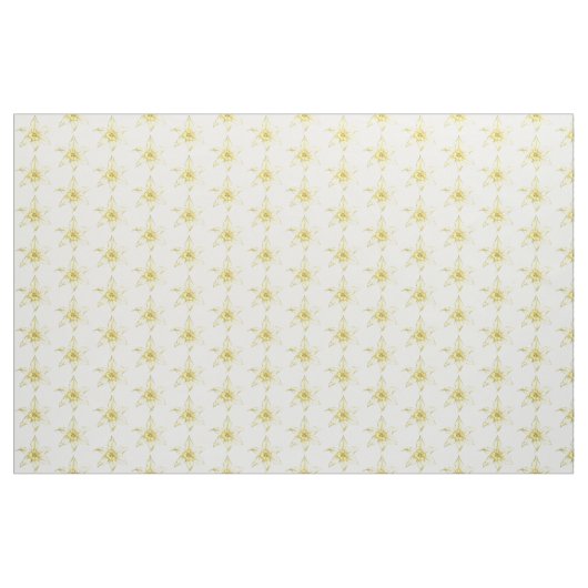 Gele bloemen stof (Yard (91,4 cm))