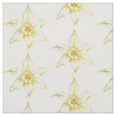 Gele bloemen stof (Swatch)