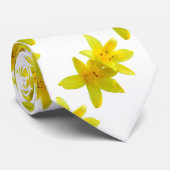 Gele bloemen stropdas (Opgerold)