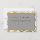  gele bloemen sympathie begrafenis bedankkaart (Voorkant)