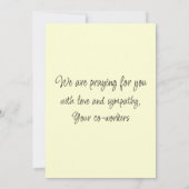  gele bloemen Sympathiekaart Kaart (Achterkant)