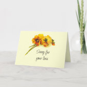 gele bloemen Sympathiekaart Kaart (Voorkant)