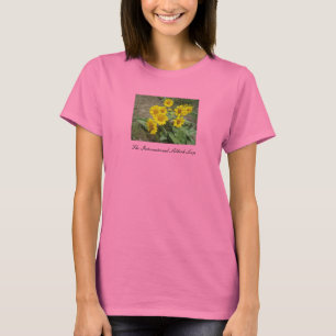 Gele bloemen t-shirt