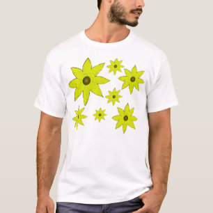 Gele bloemen t-shirt