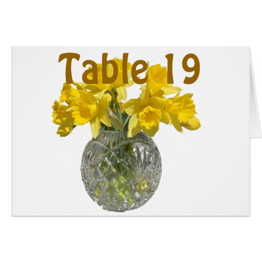 Gele bloemen Tabelnummer (Voorkant Horizontaal)