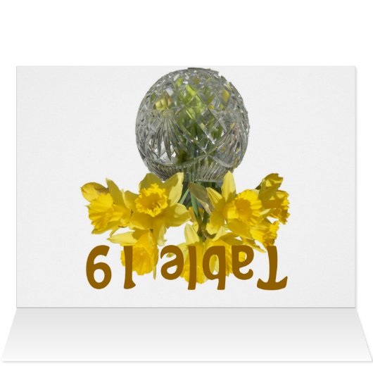 Gele bloemen Tabelnummer (Binnen Horizontaal (Boven))