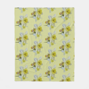 Gele bloemen teddyberen bloemige narcis baby fleece deken
