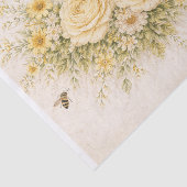 Gele Bloemen  Tissuepapier (Detail)