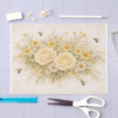 Gele Bloemen  Tissuepapier (Craft)