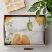   Gele Bloemen Tissuepapier (Geschenk)