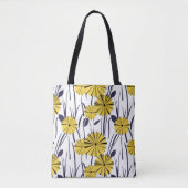 Gele bloemen tote bag (Voorkant)