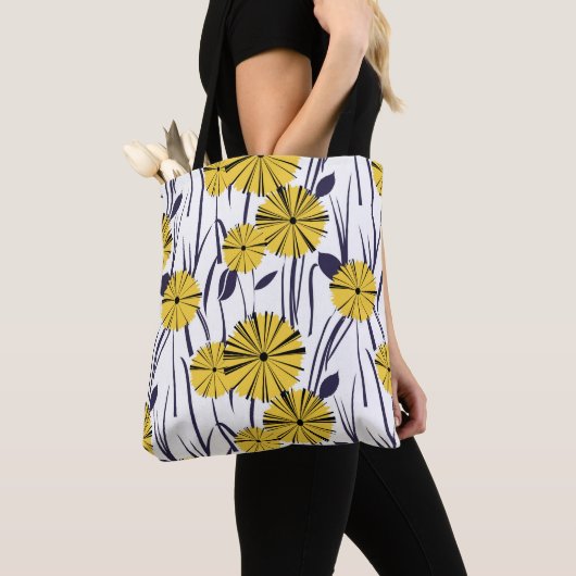 Gele bloemen tote bag (Dichtbij)