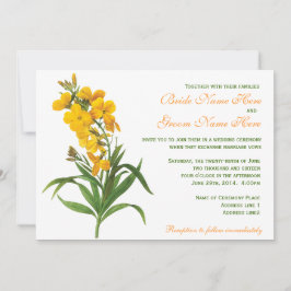  gele bloemen trouwuitnodiging. Redoute Kaart