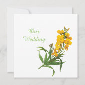  gele bloemen trouwuitnodiging. Redoute Kaart (Achterkant)
