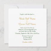  gele bloemen trouwuitnodiging. Redoute Kaart (Voorkant)