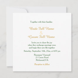  gele bloemen trouwuitnodiging. Redoute Kaart