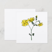 Gele bloemen uit Nepal Bedankkaart (Voorkant / Achterkant)