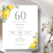 Gele Bloemen | Uitnodiging 60e verjaardag
