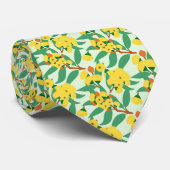 Gele bloemen van de gombomen stropdas (Opgerold)