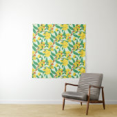 Gele bloemen van de gombomen wandkleed (In Situ (horizontaal))
