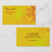 gele bloemen visitekaartje (Voorkant / Achterkant)