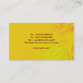 gele bloemen visitekaartje (Achterkant)