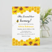 Gele bloemen vond ze haar honing Vrijgezellenfeest Kaart (Staand voorkant)