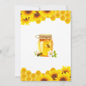 Gele bloemen vond ze haar honing Vrijgezellenfeest Kaart (Achterkant)