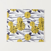 Gele bloemen wandkleed (Voorkant (horizontaal))