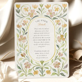  Gele Bloemen Waterverf bruiloft Kaart