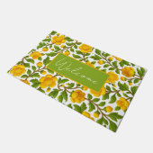 Gele Bloemen Welkom Ontwerp Deurmat (Schuin)