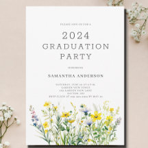 Gele Bloemen Wildflower Graduation Party