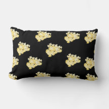 Gele Bloemen Worp Kussen