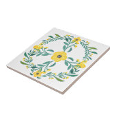 Gele bloemen Wreate & Central Cutting Tegeltje (Zijkant)