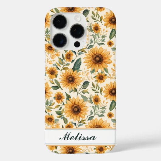 Gele bloemen Zonnebloemen Case-Mate iPhone Case (Achterkant)