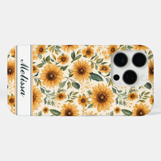 Gele bloemen Zonnebloemen Case-Mate iPhone Case (Achterkant (horizontaal))