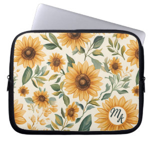 Gele Bloemen Zonnebloemen Laptop Sleeve