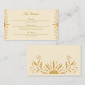 Gele Bloemen Zonneschijn Trouwruimte Kaart (Voorkant / Achterkant)