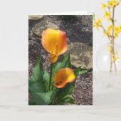  gele bloemenblanco kaart (Gele Bloem)