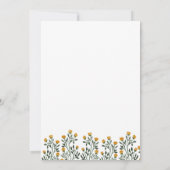 Gele Bloemenbloesem Bruidsdouche uitnodiging (Achterkant)