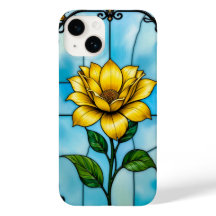 Gele bloemendagelijkse telefoonbeschermingsstijl