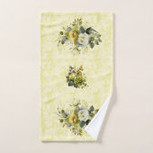 gele bloemendamast handdoek set (Handdoek)
