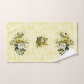 gele bloemendamast handdoek set (Handdoek)
