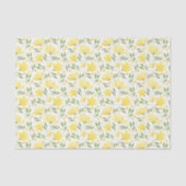 Gele bloemendecoupeerpapier, botanisch tissuepapier (Voorkant)