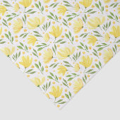 Gele bloemendecoupeerpapier, botanisch tissuepapier (Detail)