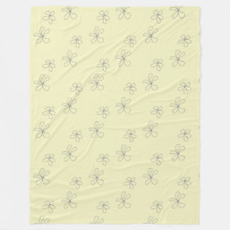 gele bloemendeken fleece deken