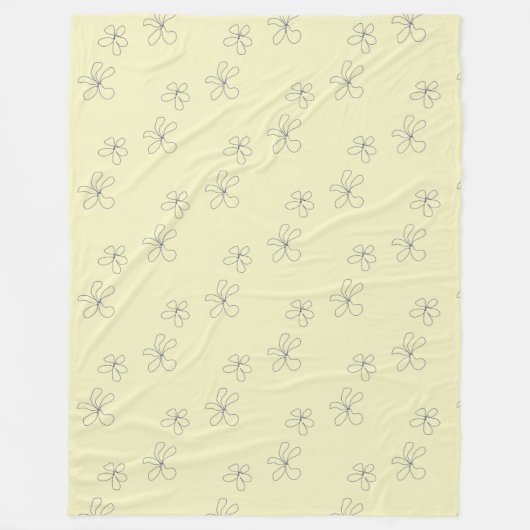gele bloemendeken fleece deken (Voorkant)